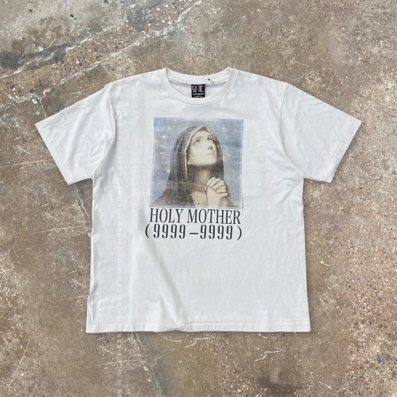 Men's T Shirts Vintage American Street T-shirt Funny Cotton Men Tshirt Womens Tops Oversize Loose Short Sleeved