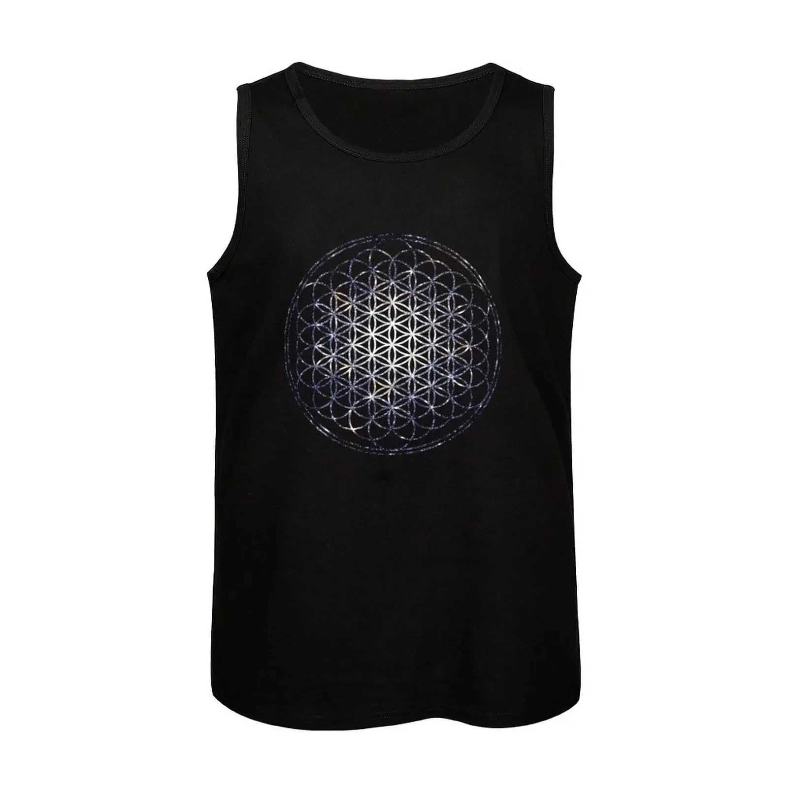 Flower of Life - Sacred Geometry Star Cluster Tank Top Mens Sleeveless T-shirt Mens T-shirt X250324