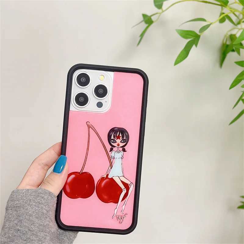 Wildflower 3D Mushro ry Wild Girl Phone Case for iPhone 15 14 13 12 16 Pro Max Plus ins WF Metal Cartoon Cover Funda Z250324