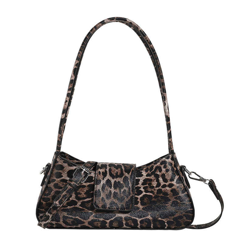 2025S Fashion Designer High Quality Spicy Girl Style Leopard Print Underarm For Women New Fashionable Handbag Versatile Single Shoulder Crossbody Bag