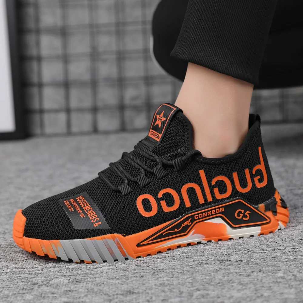 Mens lightweight sports shoes summer new breathable mesh mens sports shoes anti slip soft sole running shoes mens sports shoesXJ250324