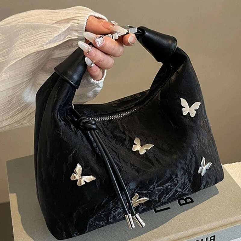 2025 new women's butterfly girl Korean style niche high-end cross body full shoulder designer fashionable women's bag sweet and cool girl st