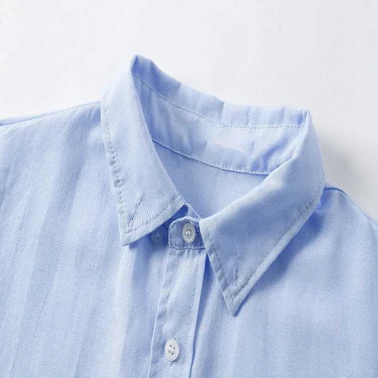 2024 Oxford Quick Dry Ironless Shirt Mens Solid Casual Slim Fit Collar T-shirt Long Sleeve Formal Business Shirt Mens Top X250324