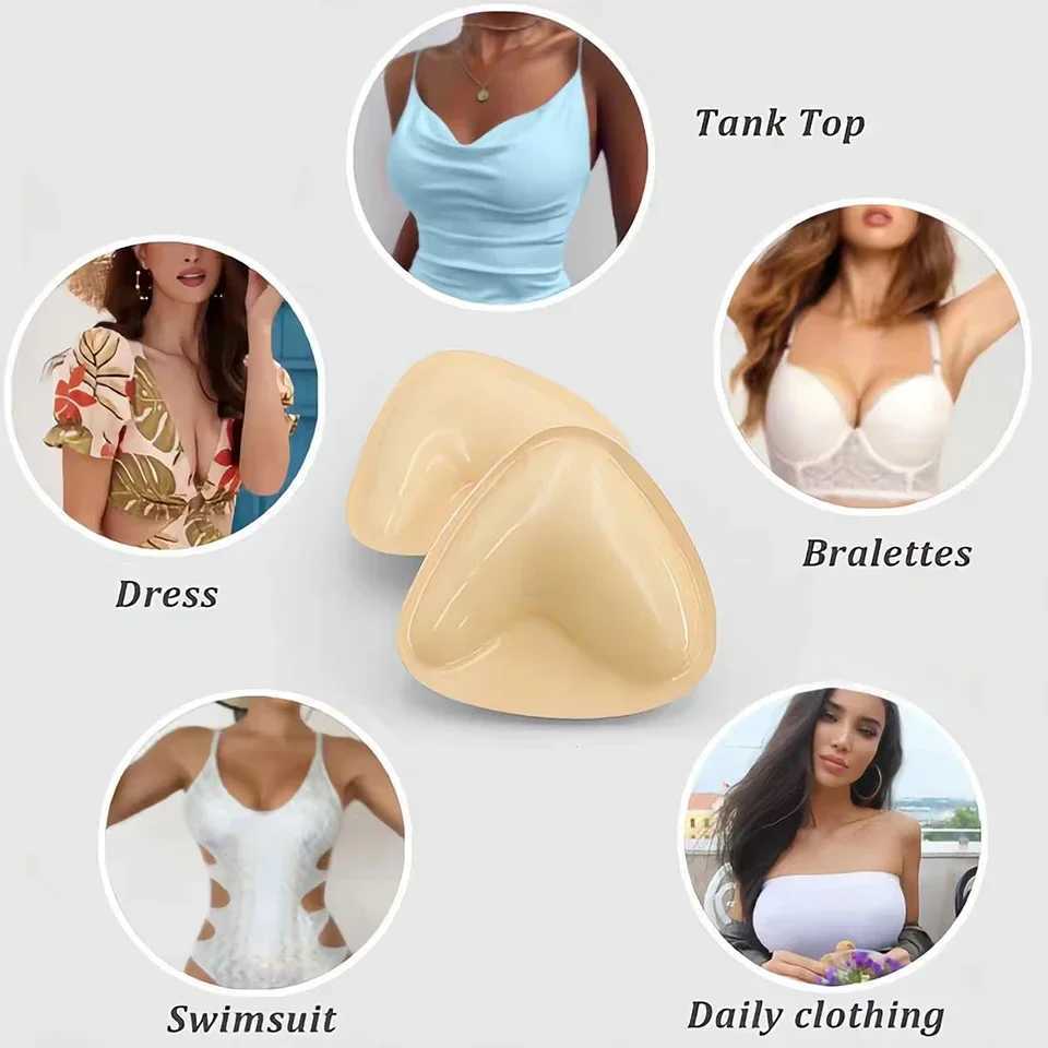 Womens Triangle Nipple Cover Stickers Boost Insertions Bra Lift Up Bra Pad Adhesive Cup Chest Patch Invisible Bra Bikini PadXJ250324