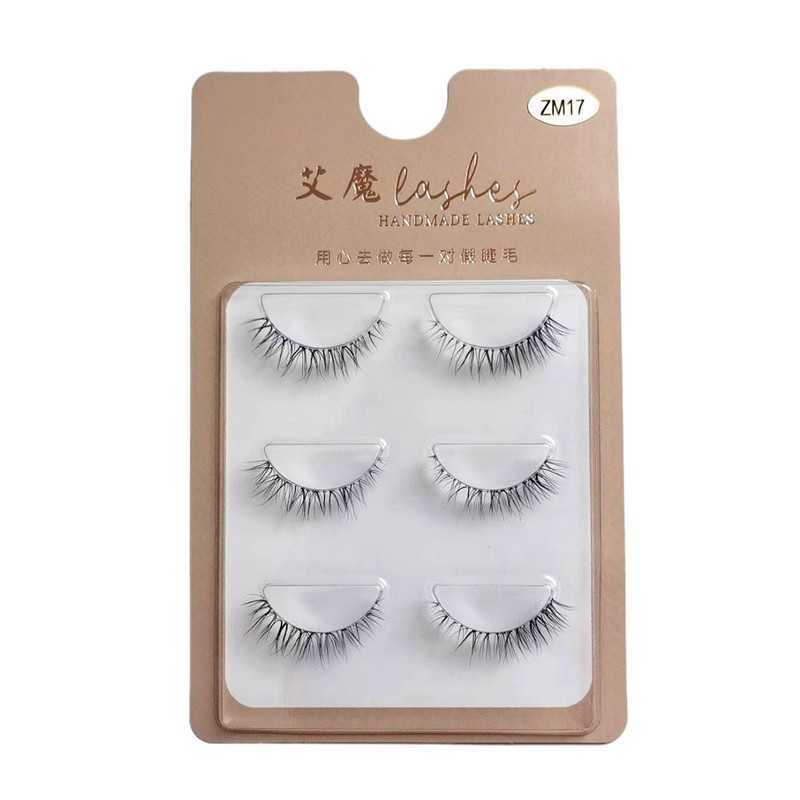 New type of false eyelashes natural simulation transparent stem grafting sensation imitation mink capillary stem whole piece light makeup for Asian ha