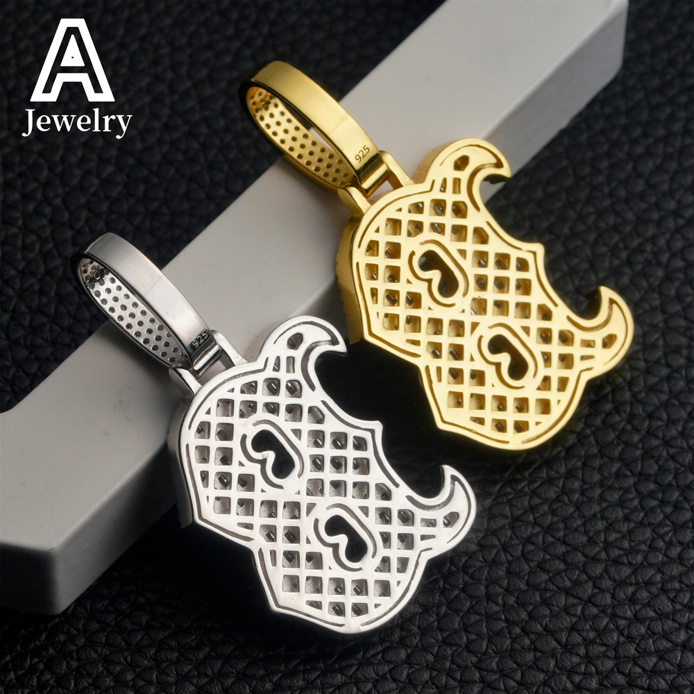 European and American hip hop 925 sterling silver vvs Moissamite pendant trend mens and womens letter necklace pendant