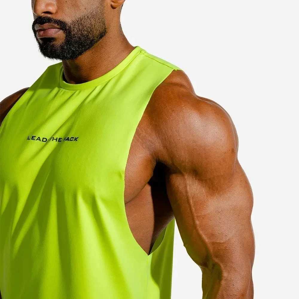 New mens quick drying loose sports vest summer sleeveless T-shirt round neck sleeveless sweatshirt X250324