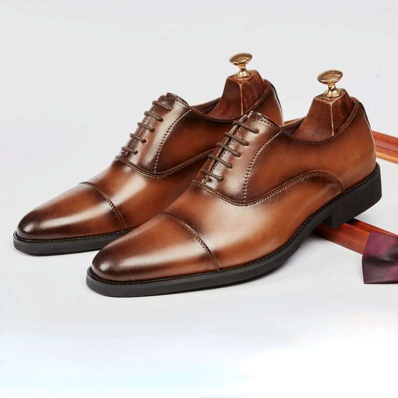 High Quality Genuine Leather designer Oxford Male Business Office Brogue Dress Shoes for Men Wedding Shoe