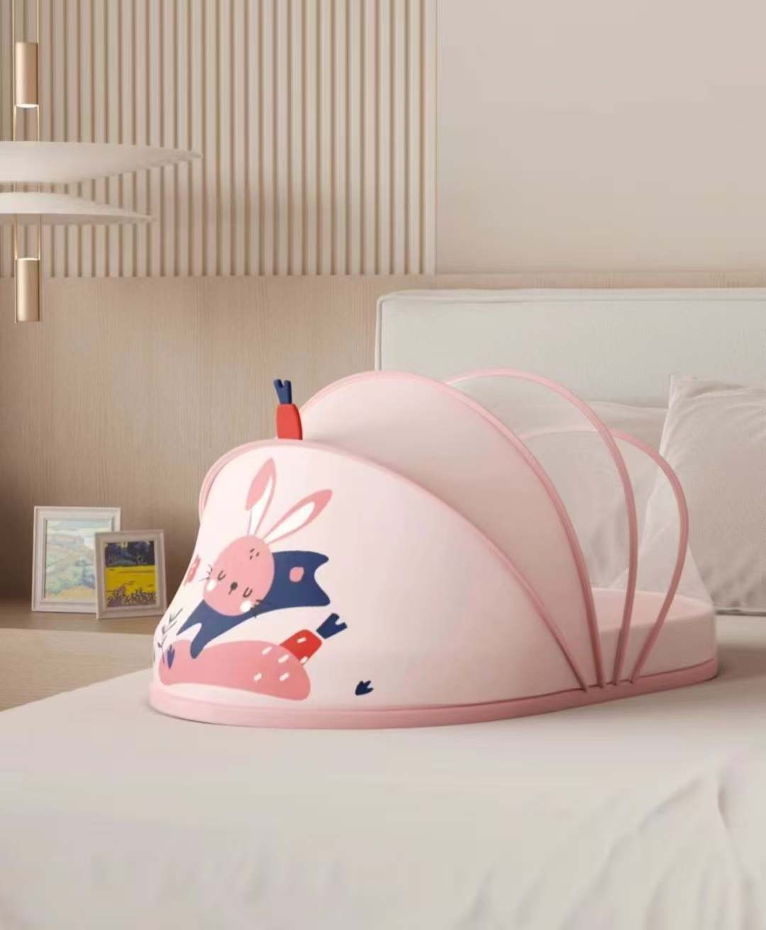 Jiaobao cartoon bed middle bed baby mosquito net