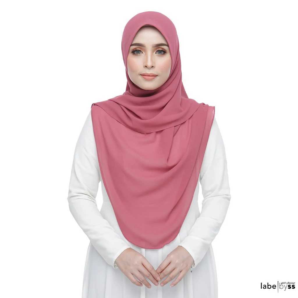 Muslim Square Instant Turban Plain Inner Scarf Headscarf Chiffon Wen Fashion Islamic Scarves Wan (113 * 117CM) X250324