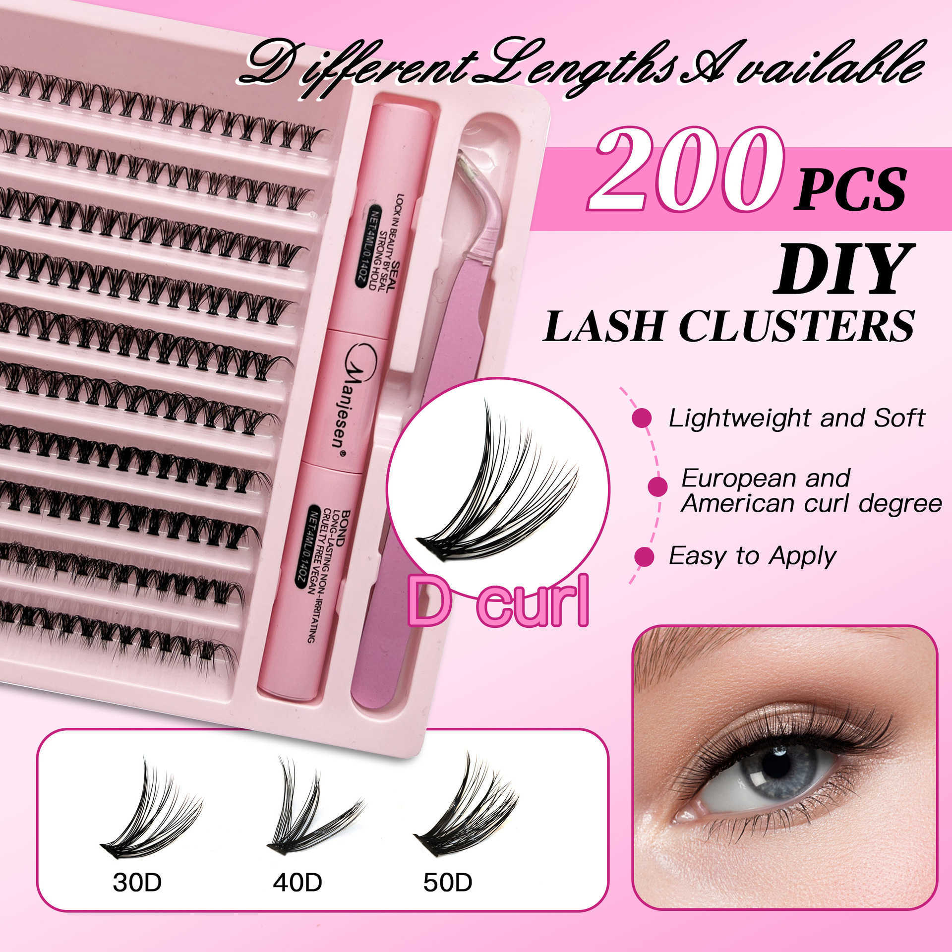 Lash Kit Thick Eyelash False Eyelash Self Grafting Segmented Eyelash Flatness False Eyelash Factory W250324