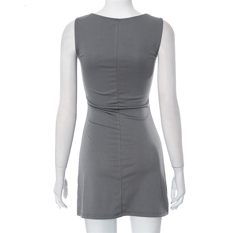 Woman Dress Sleeveless Knit Slim A-Line Female O-Neck Seveless Mini Dresses Sheath Summer Clothing Streetwear Y2K Qtraf2411 250322