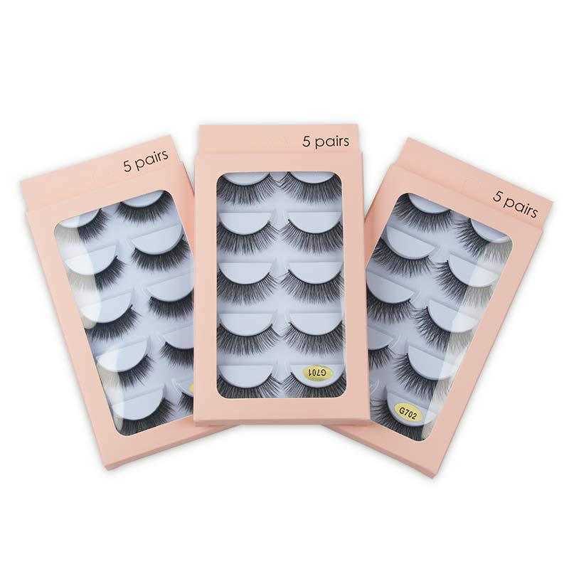 Fake Eyelash 5-Pair 3D Exaggerated Thick Eyelash Makeup Tool G800 Set W250324