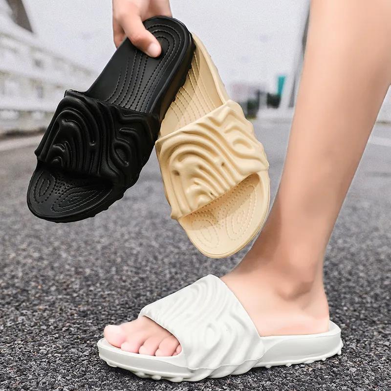 Designer One line sandal non slip slipper wear-resistant casual shoes fingerprint sandals lightweight sports shoes suitable for both men and women