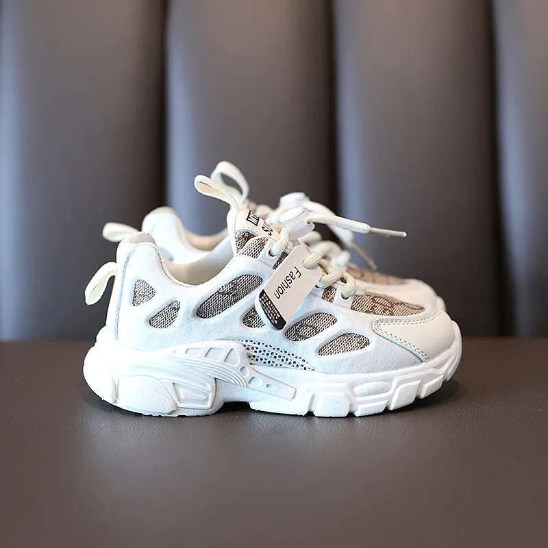 Autumn Children Casual Sport Shoes Fashion Breathable Knitting Soft Bottom Non-slip Kids Sneakers For Boys Girls Size 21-36