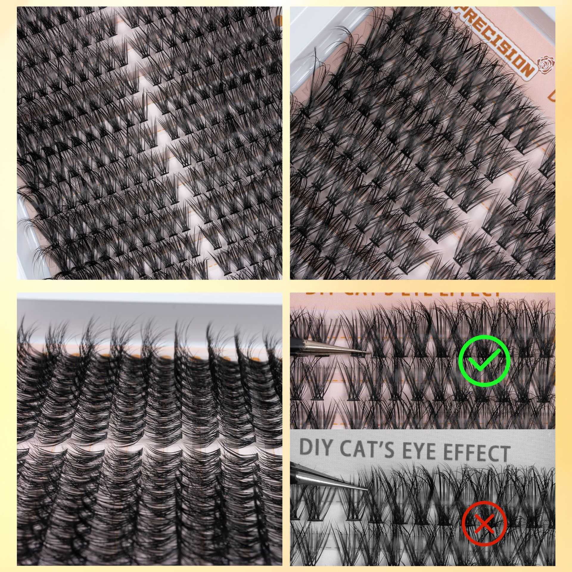 Large capacity 14 row segmented false eyelashes naturally curled fluffy reusable comfortable eyelashes W250324