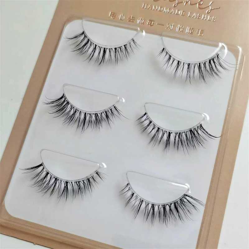 New type of false eyelashes natural simulation transparent stem grafting sensation imitation mink capillary stem whole piece light makeup for Asian ha