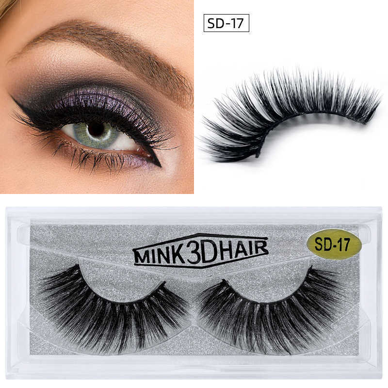 Straight SD exaggerated imitation mink eyelashes 3D mink lashes thick single pair false eyelashes W250324