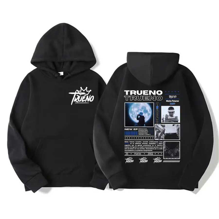Rap singer Trueno Graphic Hoodies mens hip-hop fashion retro sportswear mens Harajuku womens cool oversized casual hoodieT250323