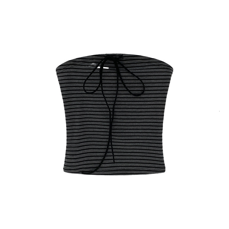 2025 Spring/Summer New Clothing Striped Strap strapless Tank Top Women's Outerwear Thai Unique and Beautiful Design