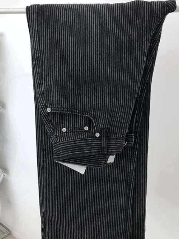 Vintage Vertical Striped Y2k Clothes Womens Haruku Retro Baggy Jeans Fashion Casual High Waist Slim Fit Trousers