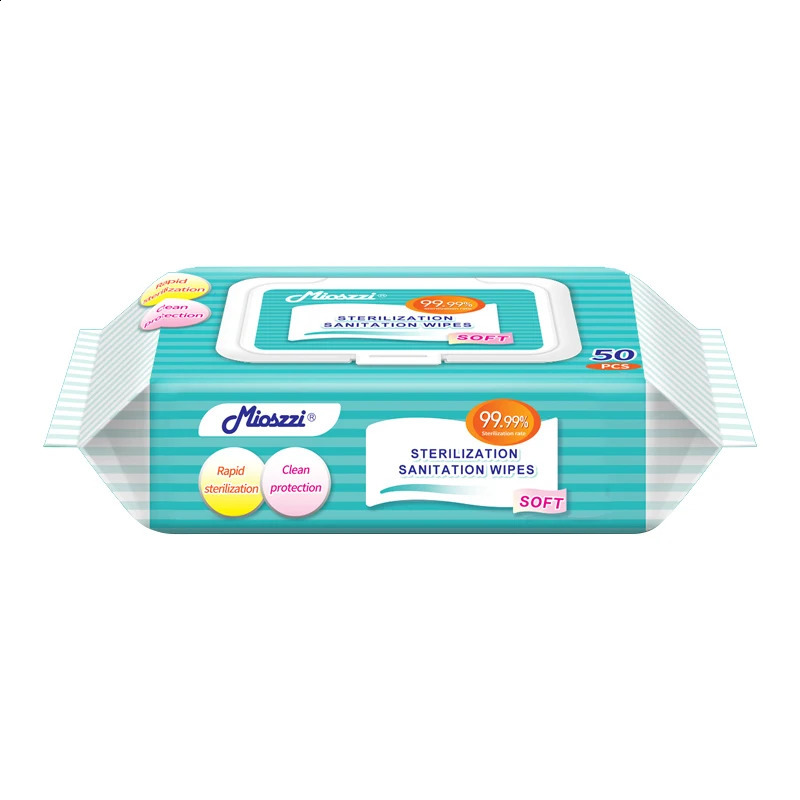 50pcs Sanitary Cleaning Wet Wipes 250320