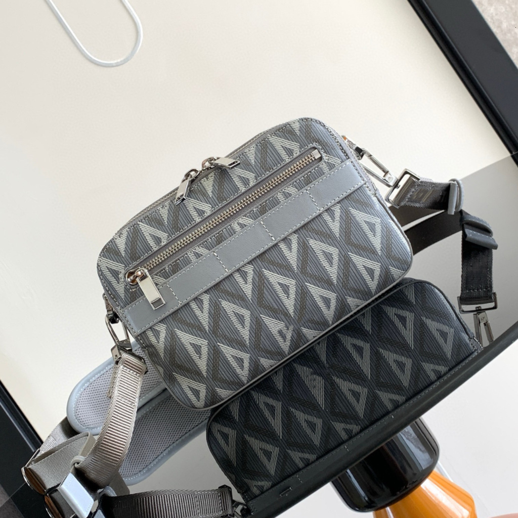 Messenger Bags For Men: hot Classic Checkered PVC Camera Canvas Coating Shoulder Crossbody Bag