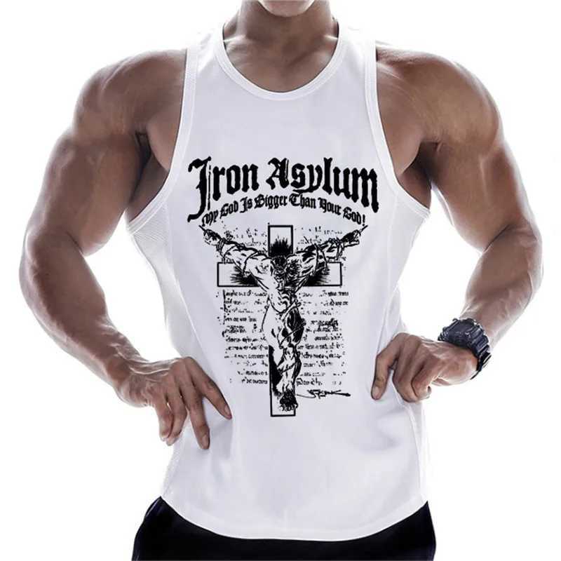 Fitness clothing mens muscle shirt cotton mens vest fitness mens sportswear vest sleeveless vest X250324