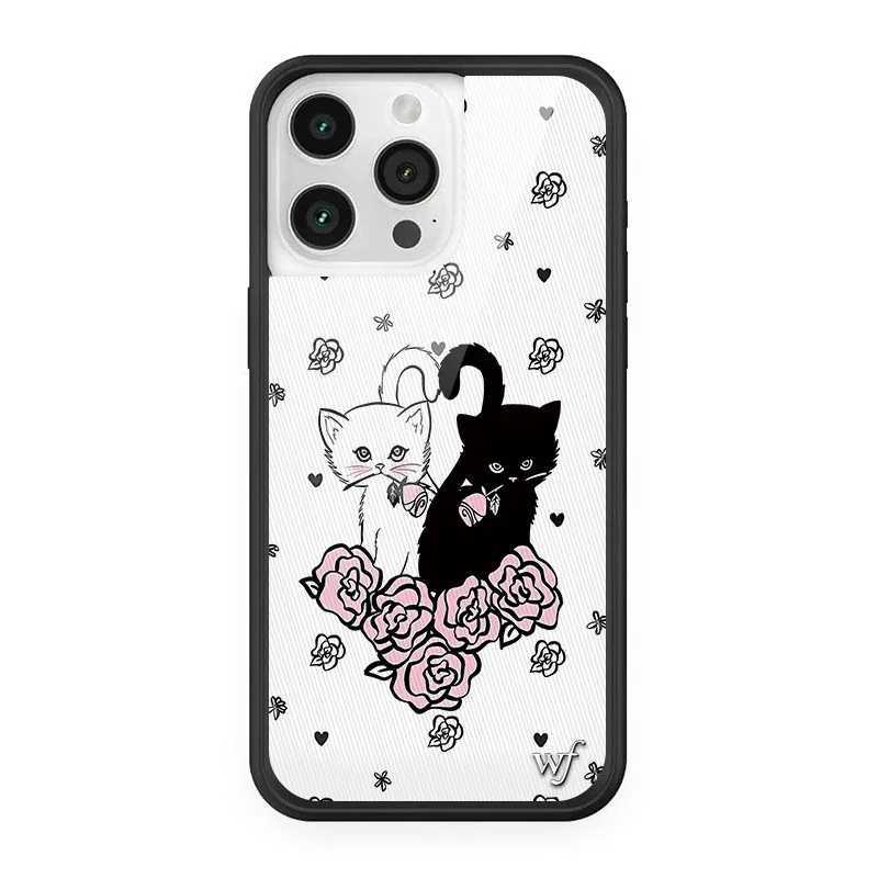Wildflower Cartoon Cute Cat Puppy Horse Phone Case For iPhone 13 14 15 16 Pro Max WF Lovely Dancing Bear Cover Z250324