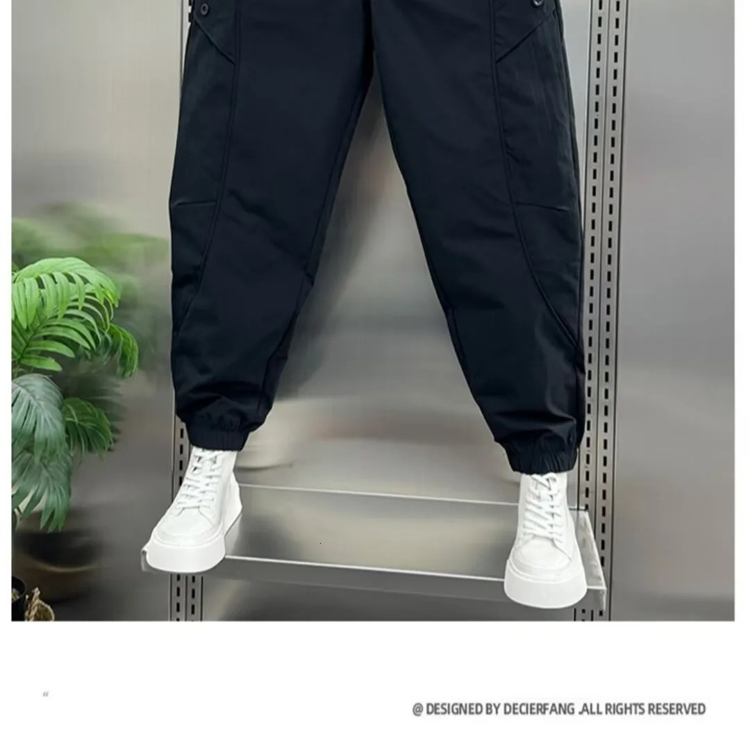 Slow running pants summer mens tailored Trouser sweatshirts runners largesized sportswear Korean clothing gym goods 250322