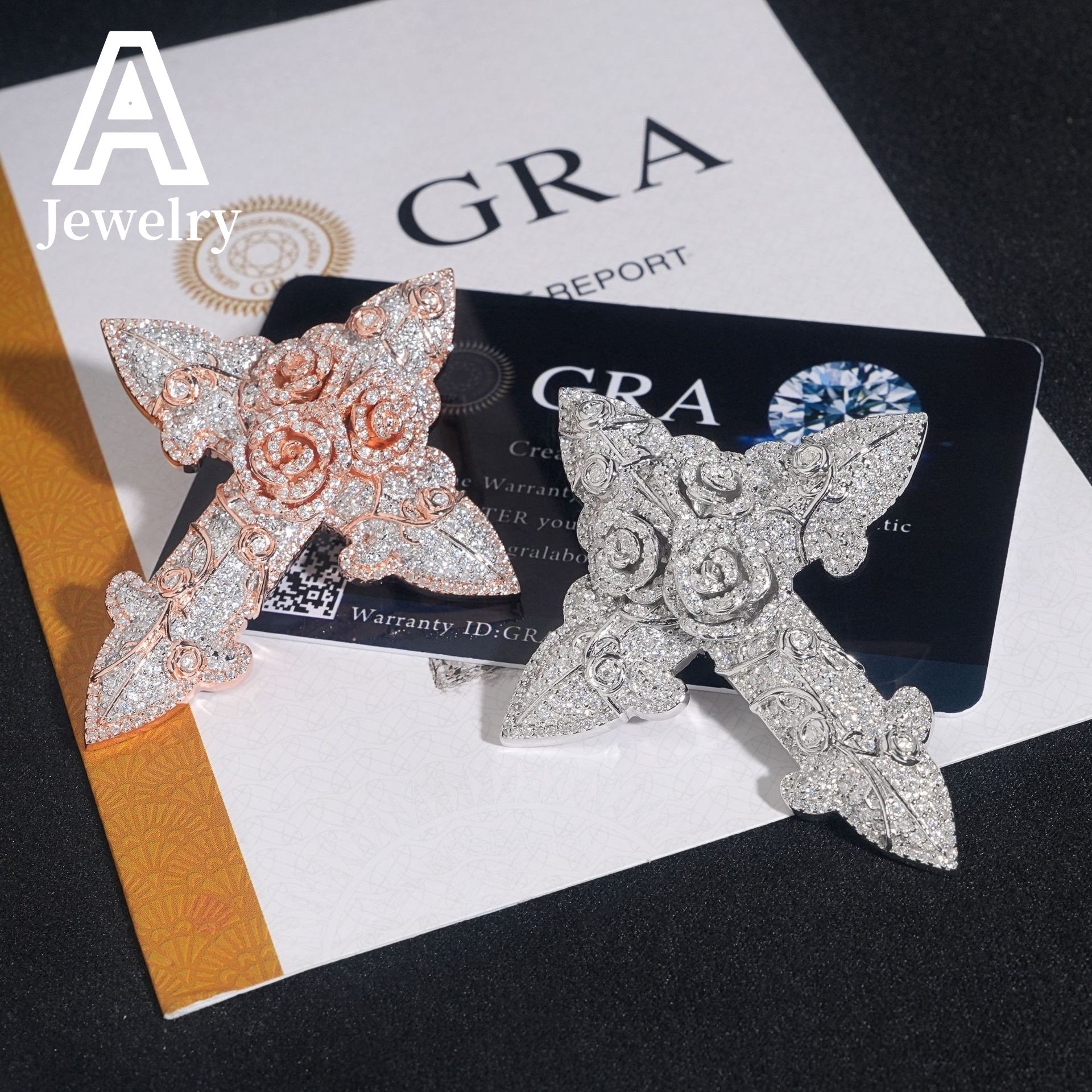 Iced out jewelry Beautiful Hip Hop Pendant Women Fine Jewelry 925 Sterling Silver VVS Moissanite Diamond Pendent