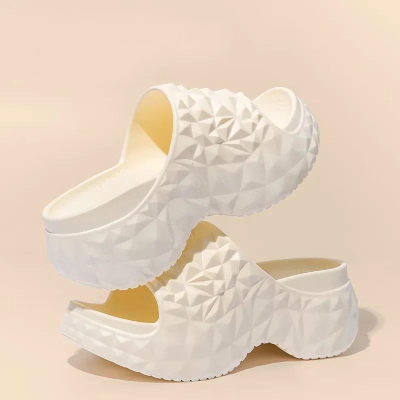 Thick soled sandals Designer slipper free Shipping high-heeled slippers height increasing straight drag women wearing short sandals outside 2025