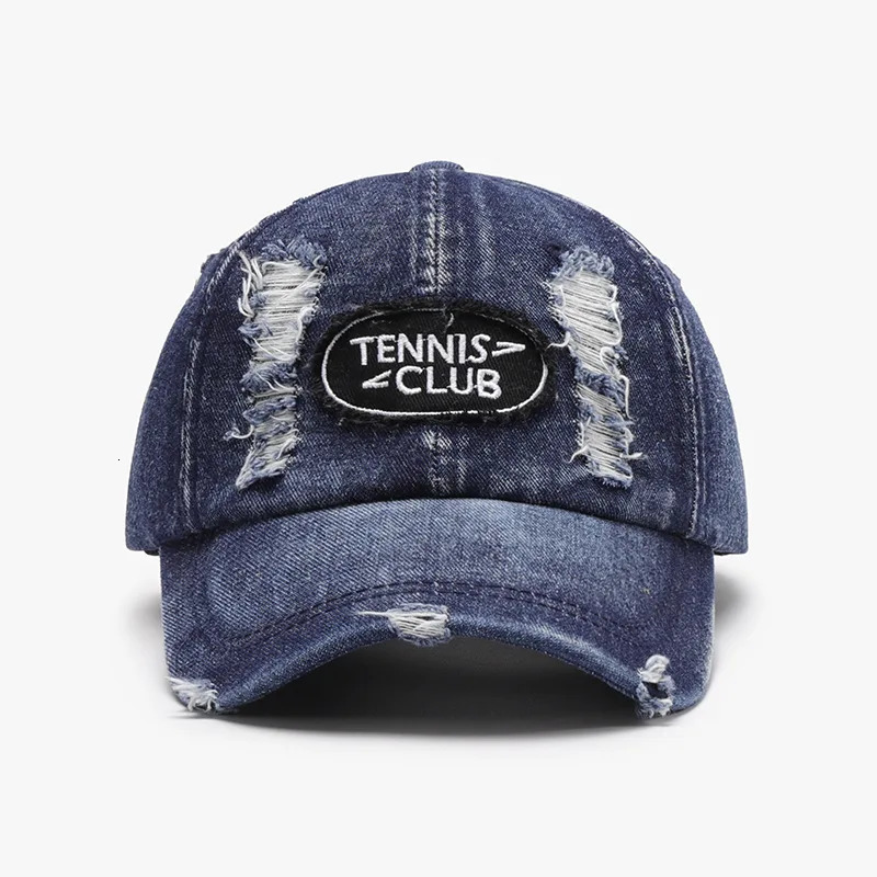 Hole Washed Soft Top Letters Fashion All-Match Men Baseball Cap Outdoor Windproof Breathable Womens Peaked visors 250320