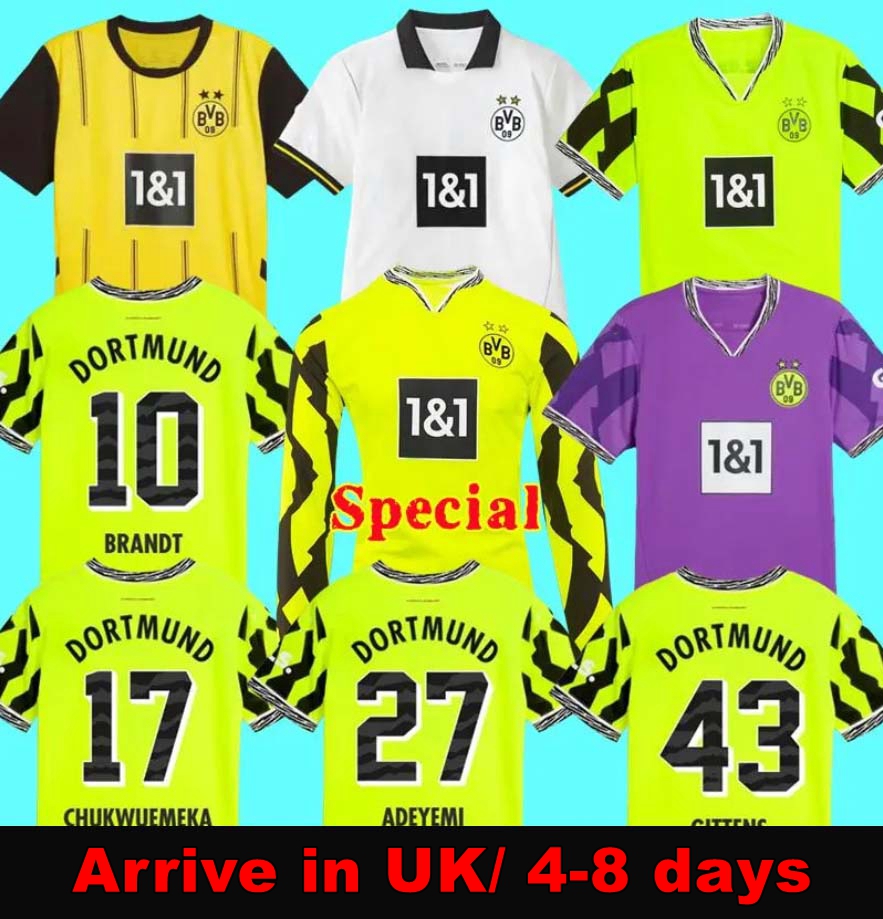 3XL 4XL DoRTmuNDs Special Kit 24 25 Soccer Jerseys Kit Fourth 4th SANCHO 2024 2025 HALLER REUS MOUKOKO BRANDT Trikot Anniversary Football Shirt 999