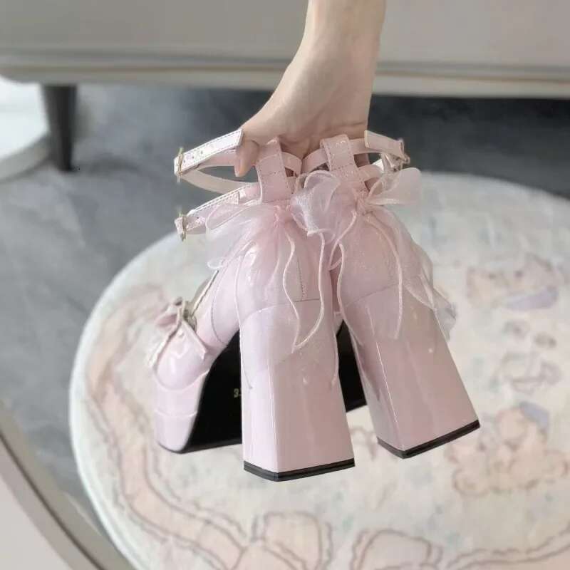 Night Club Platform Women Lolita Pumps Fashion Shallow High Heel 2025 Spring Autumn Ladies Outdoor Stripper Shoes