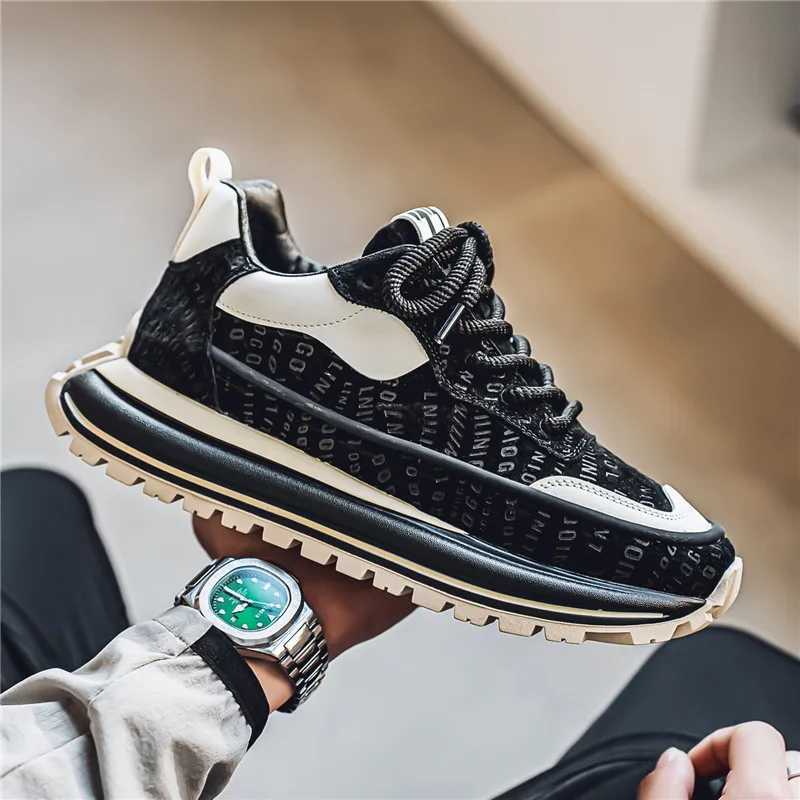 Thick soled mens thick sports shoes outdoor wear-resistant mens trend 2025 new mens casual shoes Fi comfortable anti slip vulcanizedXJ250324