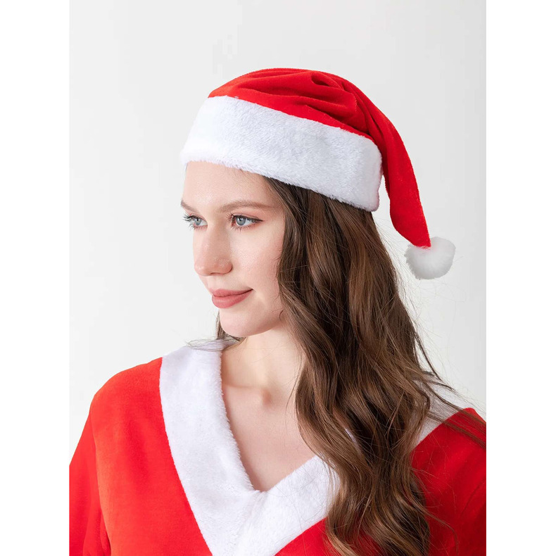 Adult Women's v-neck Christmas Costume (Cap Skirt Belt + Boot Covers) quantity