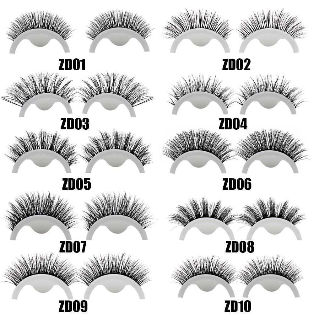 Self adhesive false eyelashes reusable false eyelashes double eyelids big eyes W250324