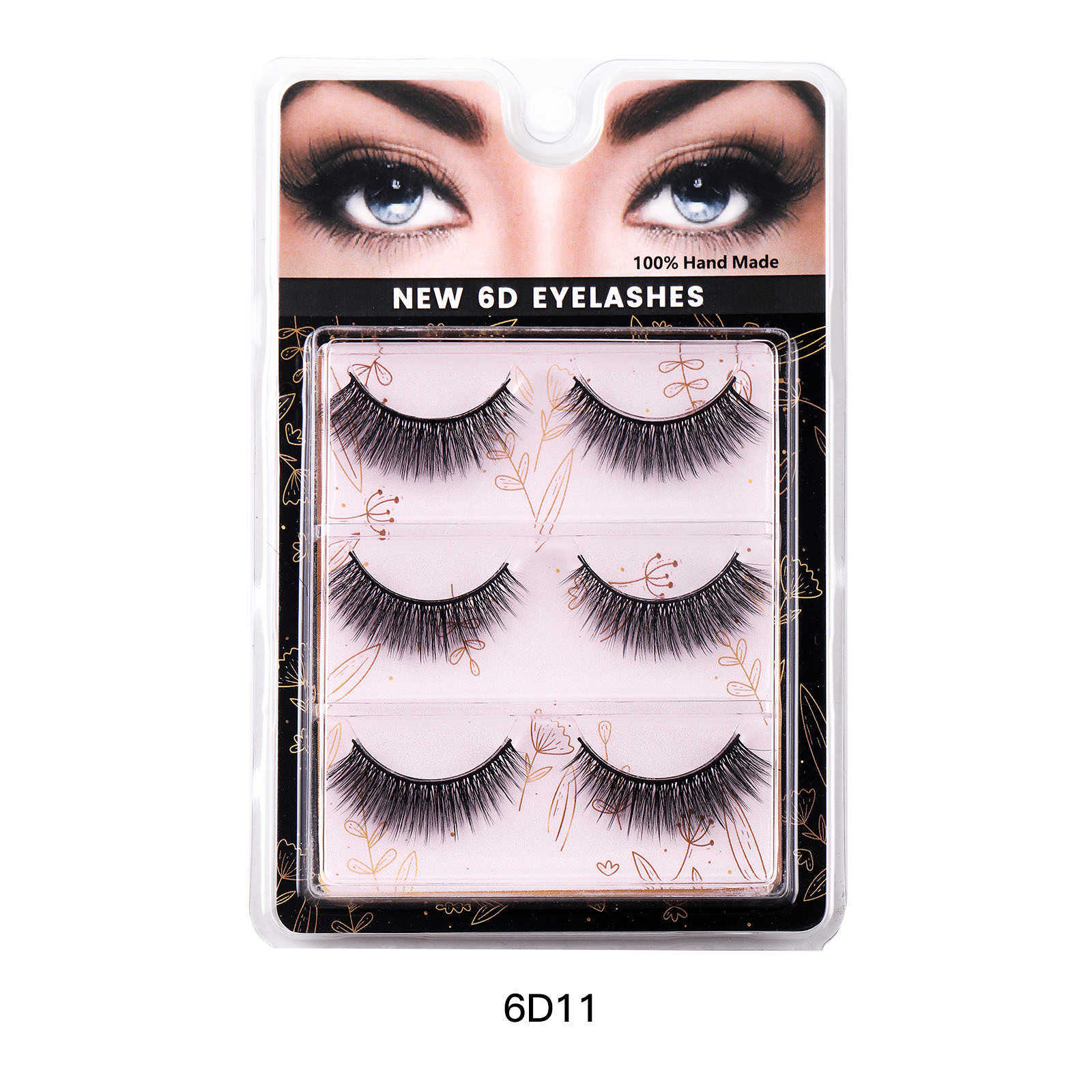 Natural synthetic fiber 3 pairs of fake eyelashes internet famous simulation of grafting eyelashes W250324