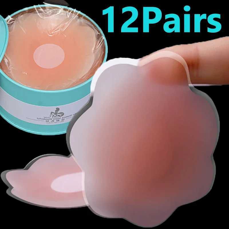 12 pieces concealed silicone bra with box suitable for women adhesive strapless Nipple lid adhesive womens underwear sexy underwearXJ250324