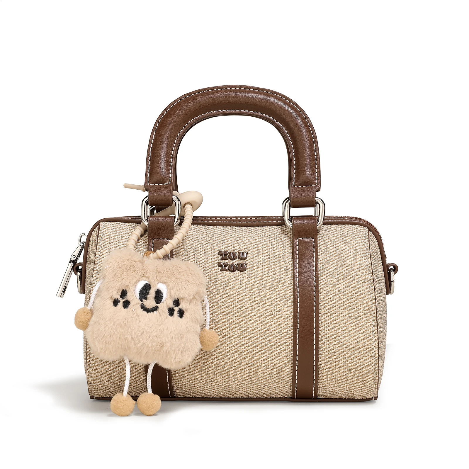 Toutou Bowling Bag Original Copy Boston Shoulder Cross Handbag Pendant Canvas Pillow Christmas Gift 250317