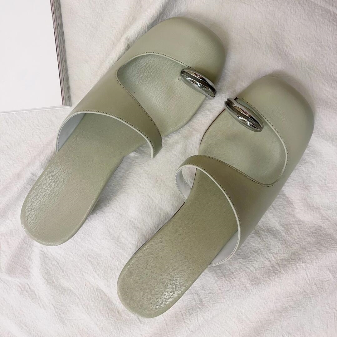 2025 hot new free shipping designer sandals for womens wedge sandal green white black French hollowed out high heels with stylish exterior design