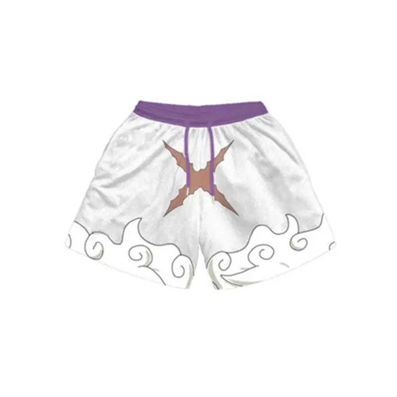 Anime Running Shorts Men Gym Sports Shorts Quick Dry Workout Training Gym Fitness Jogging Short Pants Summer Men ShortsT250324