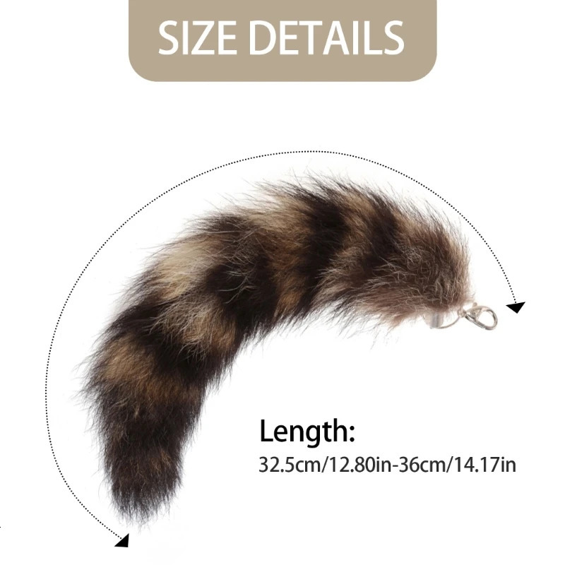 for Key Ring Raccoon Coat Tails Chain Keychain Keyring Gift Tails Key Ring Chain Creative Rings for Men 250324