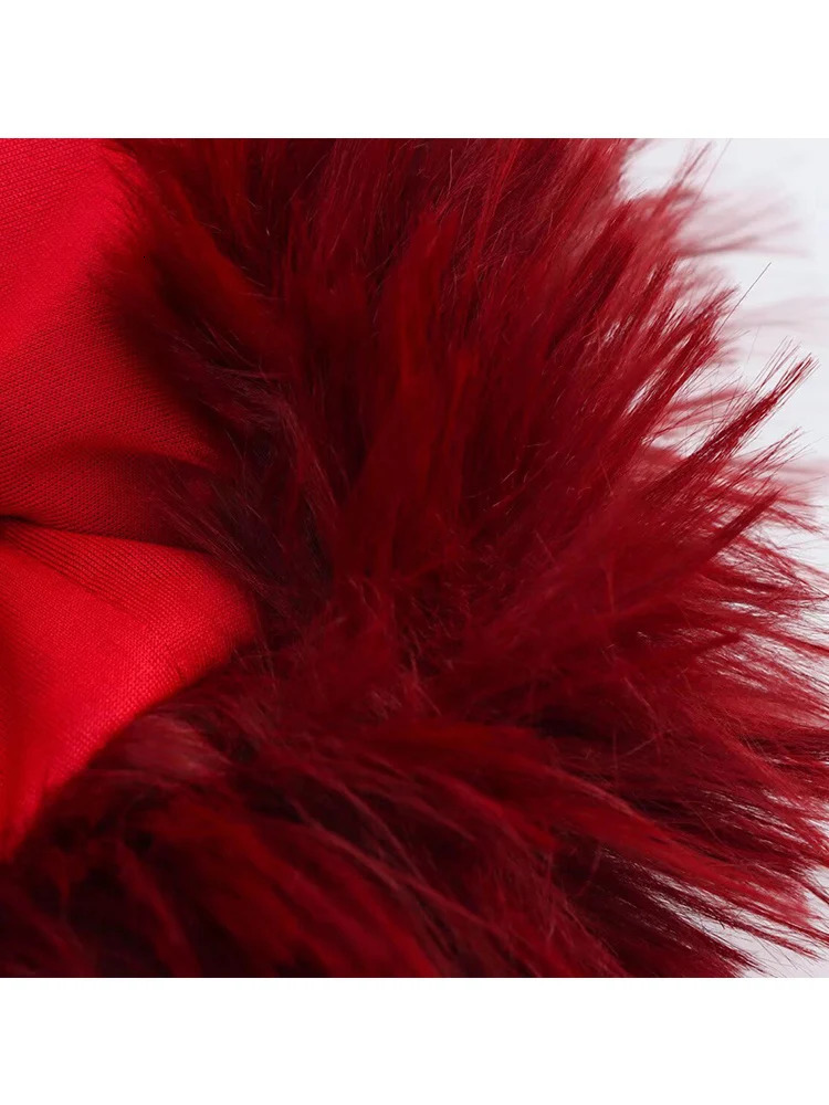 TFMLN Fashion Womens Sparkling Feather Dress Spring Chic Ultra Thin Oneck Long Sleeve Shiny Evening Party Mini 250320