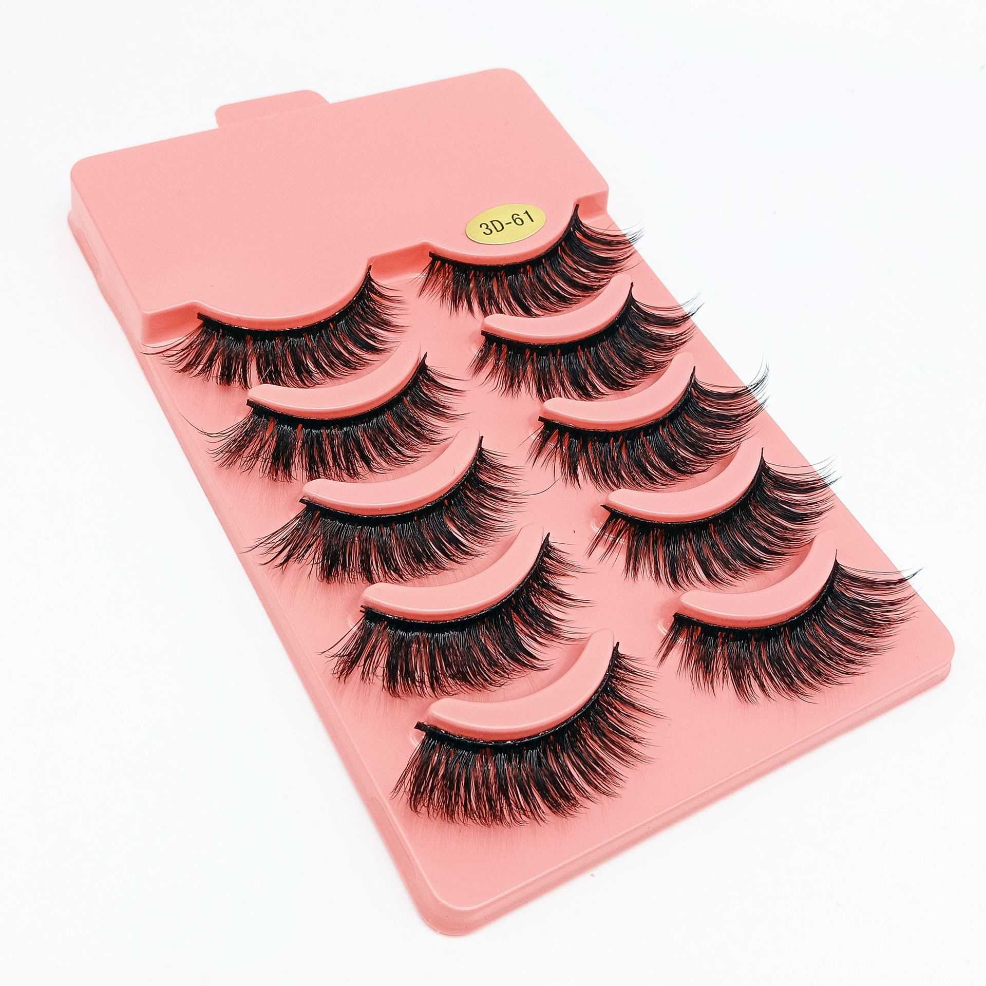 3D false eyelashes thick curling five pairs of powder box eyelashes available W250324
