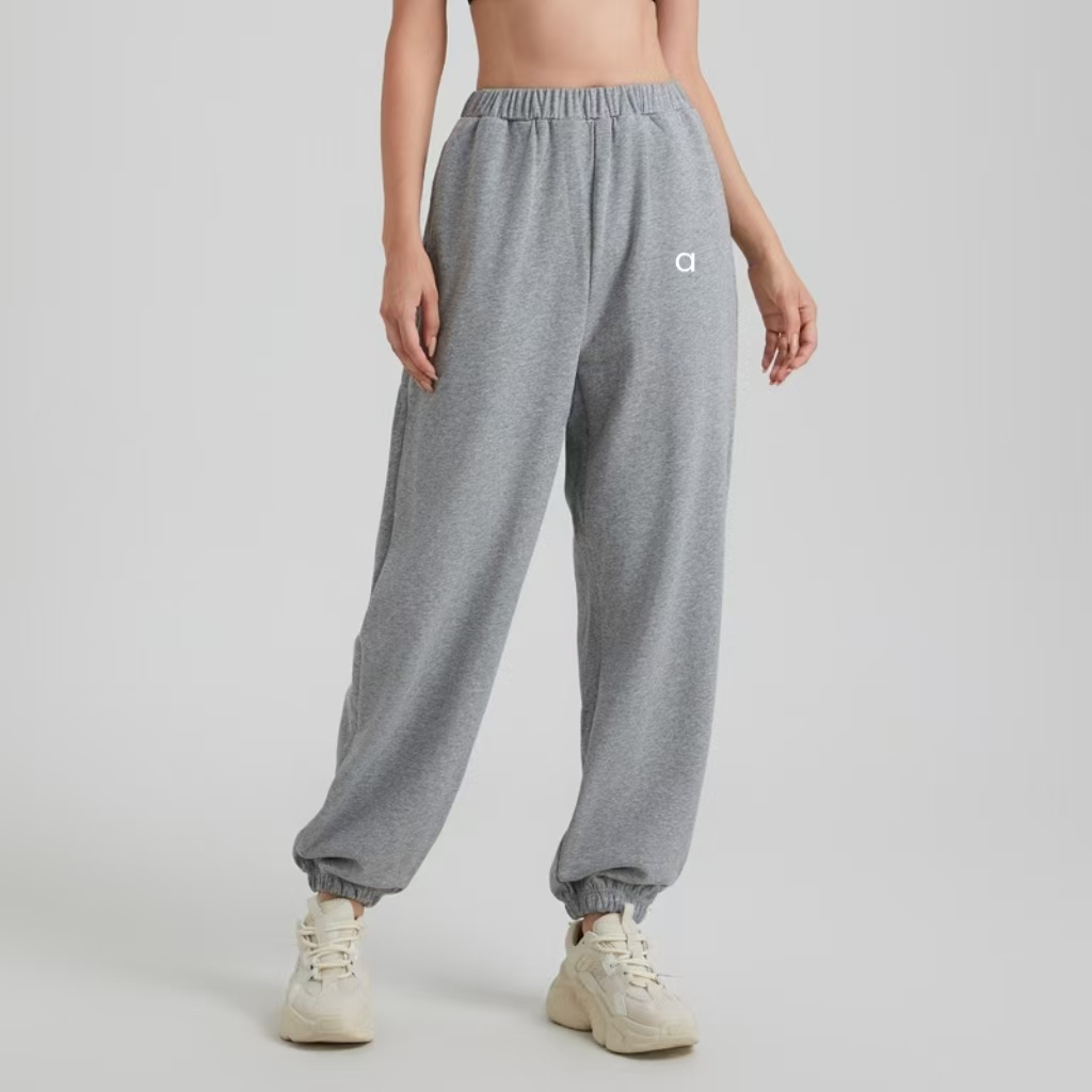 A8041 Yoga Wear Womens Jogging Pants Sweatpants Pull Rope Joggers Stretchy High Waist Training Strap Pants 5 Colors