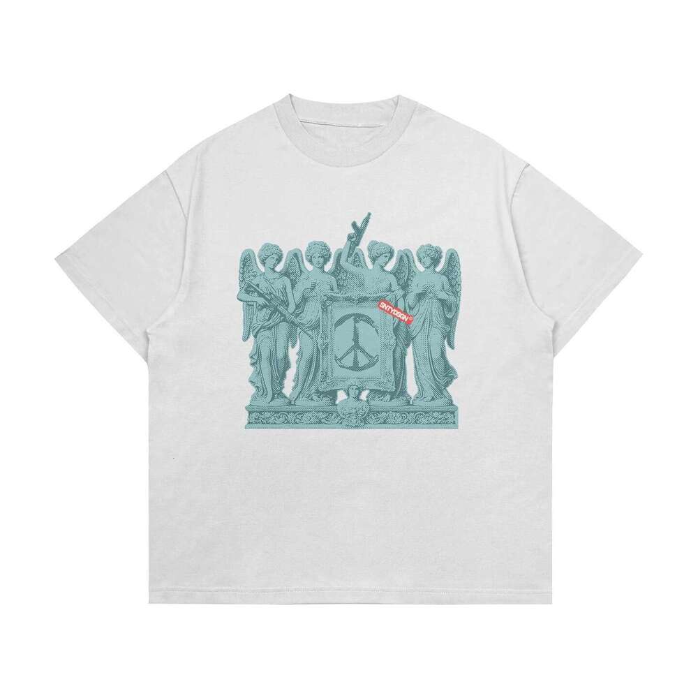 Summer New Personalized Printed T-shirt Hip Hop Extra Large Loose Street Top Short Sleeve