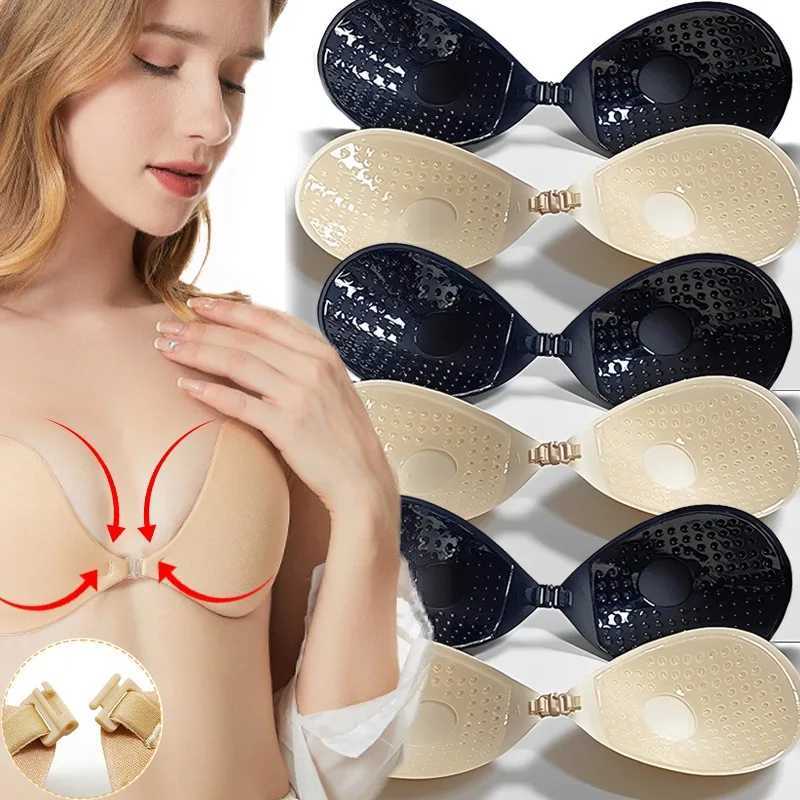Silicone Nipple Patch Strapless Up Push Underwear Invisible Womens Underwear Bra Nipple Cover Patch Black Skin Color Seamless CupXJ250324