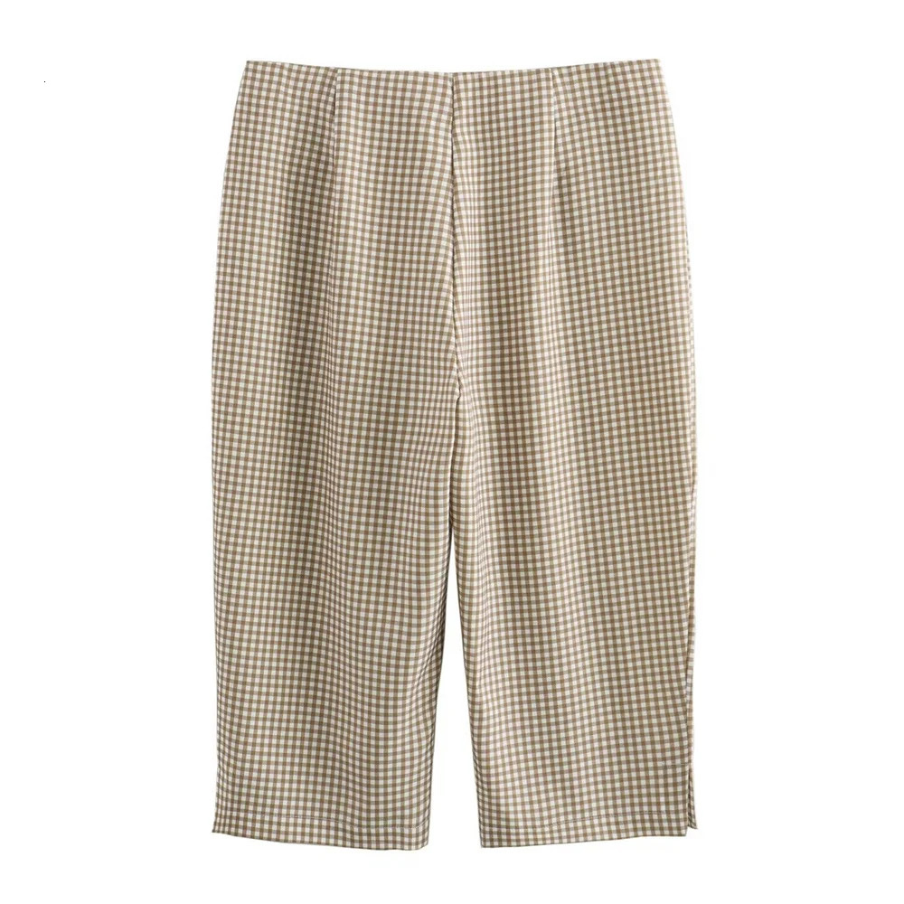 2024 ZAR summer European and American style small plain camisole vest pants set 250322